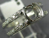 ESTATE .36CT DIAMOND 18K WHITE GOLD SEMI BEZEL SEMI MOUNT ENGAGEMENT RING #11188