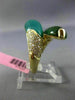 LARGE .60CT WHITE & CHOCOLATE FANCY DIAMOND & CHALCEDONY 14K YELLOW GOLD 3D RING