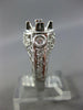 ESTATE LARGE .57CT DIAMOND 18KT WHITE GOLD FILIGREE SEMI MOUNT ENGAGEMENT RING