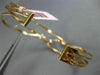 ESTATE LARGE .25CT DIAMOND 14K ROSE GOLD MULTI ROW SWIRL ETOILE BANGLE BRACELET