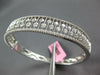 ESTATE WIDE 3.35CT DIAMOND 18KT WHITE GOLD 3D MULTI ROW FILIGREE BANGLE BRACELET
