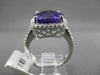 ESTATE 6.03CTW DIAMOND & AAA AMETHYST 14KT WHITE GOLD FILIGREE CLASSIC HALO RING
