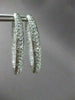ESTATE LARGE 3.75CT DIAMOND INSIDE OUTSIDE HOOPS 14KT WHITE GOLD EARRINGS #1816
