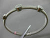 ESTATE .60CT DIAMOND 14KT WHITE GOLD 3D CIRCULAR MESH FLEXIBLE BANGLE BRACELET