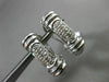 ESTATE WIDE .30CT DIAMOND 14K WHITE GOLD 3D ELONGATED MULTI ROW CLIP ON EARRINGS