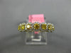 ESTATE .96CT WHITE & FANCY YELLOW DIAMOND 18KT YELLOW GOLD HALO ANNIVERSARY RING