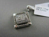 ESTATE LARGE 1.25CT PRINCESS DIAMOND 14KT WHITE GOLD 3D SQUARE INVISIBLE PENDANT