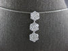 1.15CT DIAMOND 14KT WHITE GOLD ROUND FLOWER INTERCHANGEABLE FUN FLOATING PENDANT