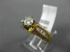 ESTATE 1.20CT ROUND & BAGUETTE DIAMOND 14KT YELLOW GOLD CLASSIC ENGAGEMENT RING