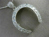 ESTATE LARGE PLATINUM 2.60CT DIAMOND 3D HORSESHOE LUCKY FLOATING PENDANT #21965