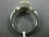 ESTATE WIDE .85CT WHITE & FANCY YELLOW DIAMOND 14K YELLOW GOLD HALO CLUSTER RING