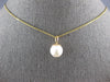 ESTATE AAA SOUTH SEA PEARL 14KT YELLOW GOLD CLASSIC 8MM FLOATING PENDANT #27430