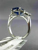 ESTATE LARGE EGL 5.03CT DIAMOND & AAA SAPPHIRE PLATINUM 3 STONE ENGAGEMENT RING