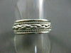 ESTATE WIDE 14KT WHITE GOLD FILIGREE ROPE DESIGN MENS WEDDING RING UNIQUE! #2439
