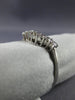 ESTATE .35CT DIAMOND 14KT WHITE GOLD 7 STONE "V" SHAPE ANNIVERSARY RING #18170