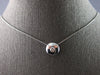 0.10CT DIAMOND 14K WHITE GOLD 3D CLASSIC SOLITAIRE ETOILE FLOATING PENDANT #27928