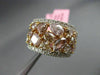 ESTATE LARGE GIA 5.11CT MULTI COLOR DIAMOND 18KT TWO TONE GOLD MULTI SHAPE RING