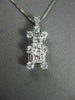 ESTATE 1.15CT MULTIPLE CUT DIAMOND 18KT WHITE GOLD RECTANGULAR FLOATING PENDANT