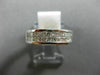 ESTATE WIDE .84CT PRINCESS DIAMOND 14KT WHITE GOLD 3D TWO ROW ANNIVERSARY RING