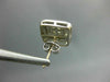 ESTATE LARGE .65CT DIAMOND 14KT WHITE GOLD 3D PRINCESS SQUARE STUD EARRINGS #743