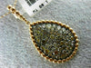 ESTATE LARGE 1.80CT MULTI COLOR DIAMOND 18KT ROSE & BLACK GOLD FLOATING PENDANT