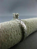 ANTIQUE .35CT ROUND DIAMOND 18KT WHITE GOLD FILIGREE CROWN ENGAGEMENT RING #6190
