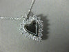ESTATE .56CT DIAMOND 14KT WHITE GOLD 3D CLASSIC OPEN HEART LOVE PENDANT #10807