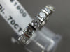 ESTATE .70CT DIAMOND 14KT WHITE GOLD 3D 7 STONE CHANNEL ANNIVERSARY RING #12459
