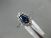 ESTATE .85CT DIAMOND & AAA MARQUISE SAPPHIRE 14K WHITE GOLD HALO ENGAGEMENT RING