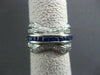 ESTATE WIDE 1.15CT DIAMOND & AAA SAPPHIRE 14KT WHITE GOLD INFINITY RING STUNNING