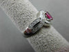 ESTATE WIDE 1.42CT DIAMOND & RUBY 14K WHITE GOLD INFINITY ENGAGEMENT RING #19590