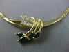 ANTIQUE 1.20CT DIAMOND & AAA SAPPHIRE 14K YELLOW GOLD 3D MARQUISE NECKLACE #2690