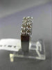 ESTATE .80CT ROUND DIAMOND 14KT WHITE GOLD 2 ROW SHARED PRONG ANNIVERSARY RING