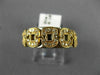 ESTATE WIDE .22CT DIAMOND 18KT WHITE & ROSE GOLD 3D SQUARE HALO ANNIVERSARY RING