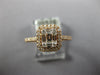 ESTATE .50CT DIAMOND 18KT ROSE GOLD ROUND & BAGUETTE CLUSTER HALO PROMISE RING