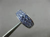 ESTATE WIDE 1.50CT AAA TANZANITE 14KT WHITE GOLD 3D THREE ROW PAVE FILIGREE RING