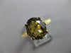 4.62CT DIAMOND & AAA SMOKY TOPAZ 18KT 2 TONE GOLD OVAL & ROUND LOVE RING #28200