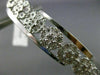 ESTATE .20CT DIAMOND 14K WHITE GOLD CLASSIC MULTI CLUSTER FLOWER BANGLE BRACELET