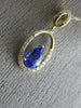 ESTATE .52CT DIAMOND & AAA TANZANITE 14KT YELLOW GOLD CLASSIC TEAR DROP PENDANT