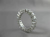 ANTIQUE 2.85CT DIAMOND PLATINUM SHARED PRONG ETERNITY RING F VS BEAUTIFUL #18631