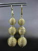 ESTATE LARGE 1.04CT DIAMOND 14KT 2 TONE GOLD GRADUATING MESH LEVERBACK EARRINGS