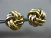 ESTATE 14KT WHITE & YELLOW GOLD 3D MATTE & SHINY LOVE KNOT STUD EARRINGS #25022