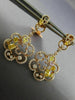 ESTATE 2.76CT MULTI COLOR FANCY DIAMOND 18KT TWO TONE GOLD 3D FLOWER EARRINGS