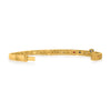 1.77CT DIAMOND & AAA MULTI COLOR SAPPHIRE 14KT YELLOW GOLD CUFF BANGLE BRACELET