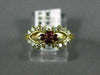 ANTIQUE .50CT DIAMOND & AAA RUBY 14KT YELLOW GOLD LOVE KNOT FILIGREE RING #21314