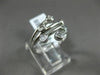 ESTATE WIDE .30CT ROUND DIAMOND 14KT WHITE GOLD 3D 6 STONE MULTI ROW ETOILE RING