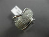 ESTATE LARGE 1.56CT DIAMOND 18KT WHITE GOLD 3D MULTI ROW CRISS CROSS LOVE RING