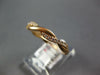 ESTATE .13CT DIAMOND 18KT ROSE GOLD 3D MATTE & SHINY ROPE SEMI ETERNITY FUN RING