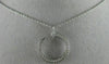 ESTATE .45CT DIAMOND 18KT WHITE GOLD 3D GRADUATING CIRCLE OF LIFE NAIL NECKLACE