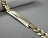 ESTATE LARGE & LONG 14KT YELLOW GOLD CONCAVE CURB ID ENGRAVABLE BRACELET #22868